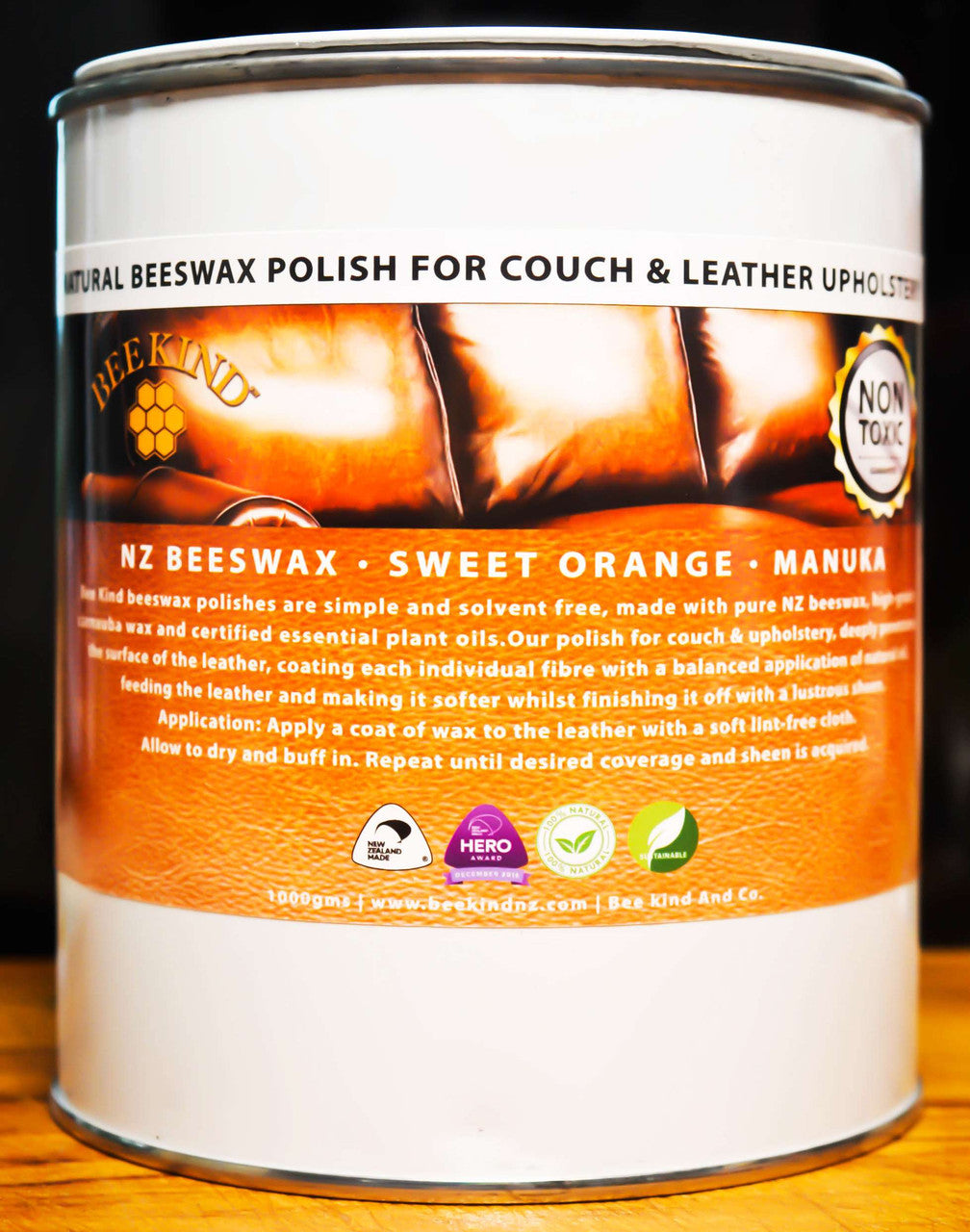 Natural beeswax ecofriendly leather care