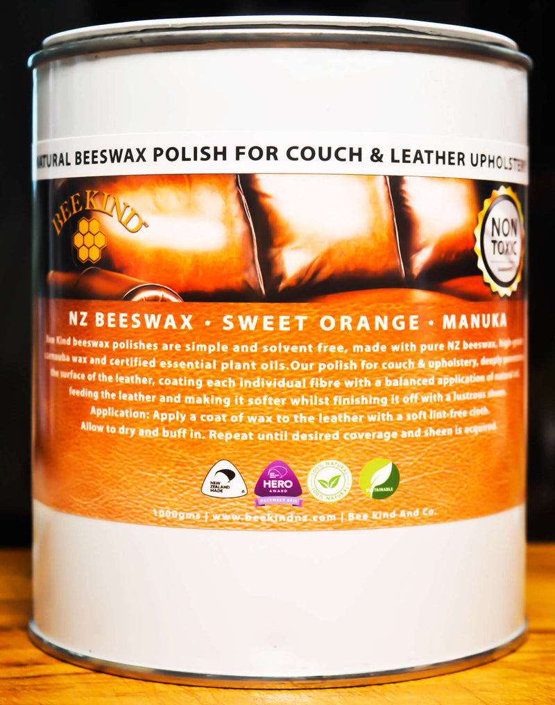 Natural beeswax ecofriendly leather care