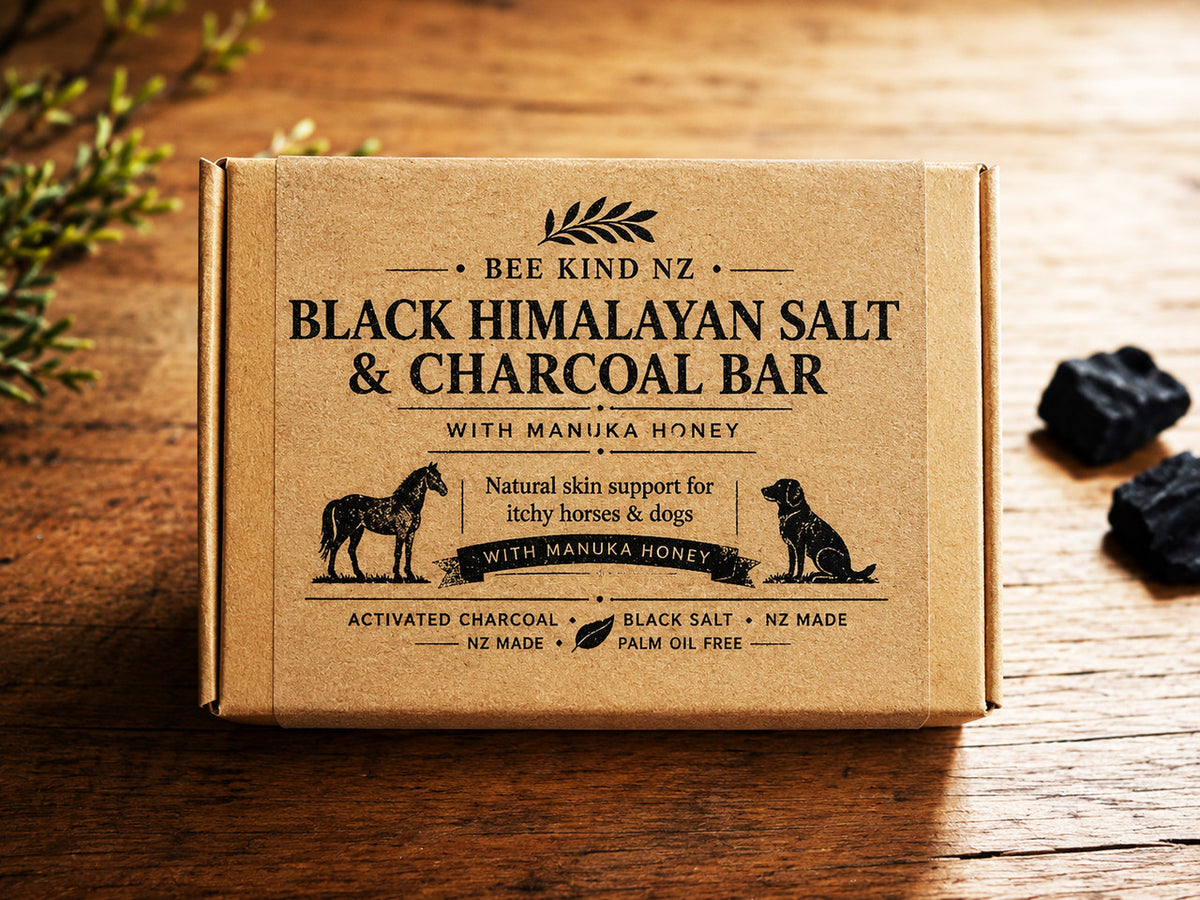 Himalayan salt and charcoal soap for itchy dogs and horses
