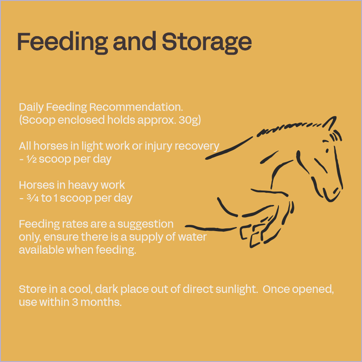 equine bone and joint powder feeding guide
