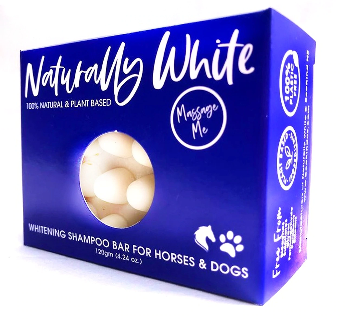 Naturally White™ Massage Soap Bar - For Horses and Dogs BeeKind NZ
