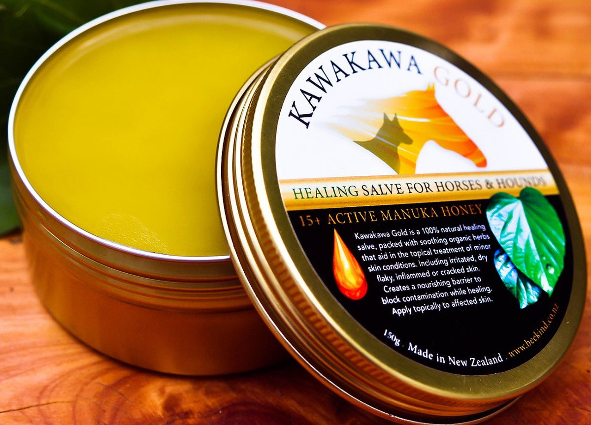 Kawakawa Gold Salve with Active 15+ Manuka Honey for Horses & Hounds